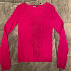 Fuschia Ruffle Sweater